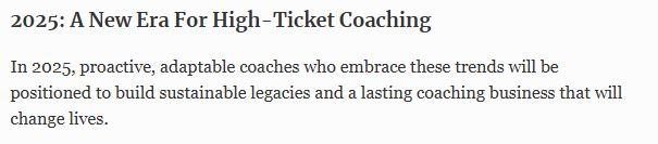 Council Post: 2025: A New Era For High-Ticket Coaching